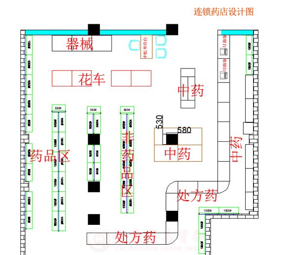 藥店貨架設(shè)計圖紙