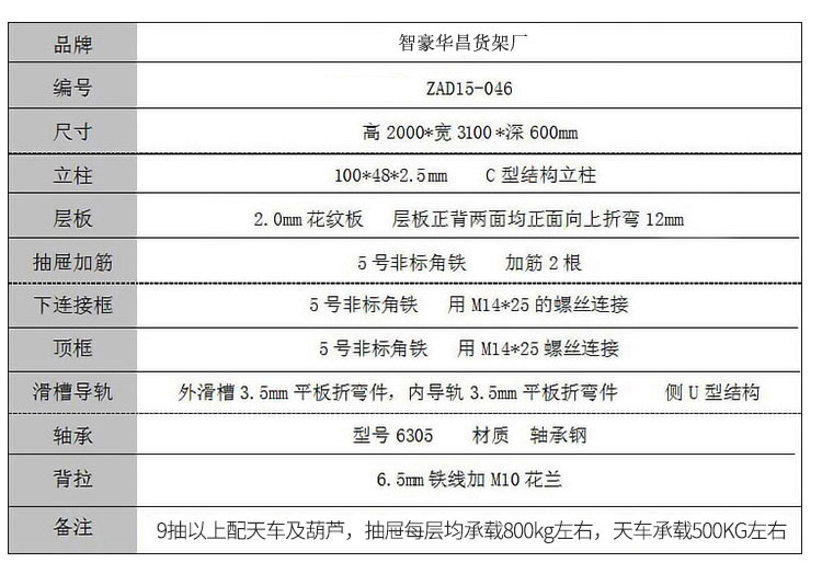 倉庫抽屜式貨架